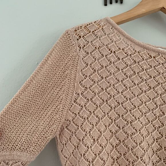 Sundance linen blend loose knit sweater size woman’s small - Picture 4 of 8